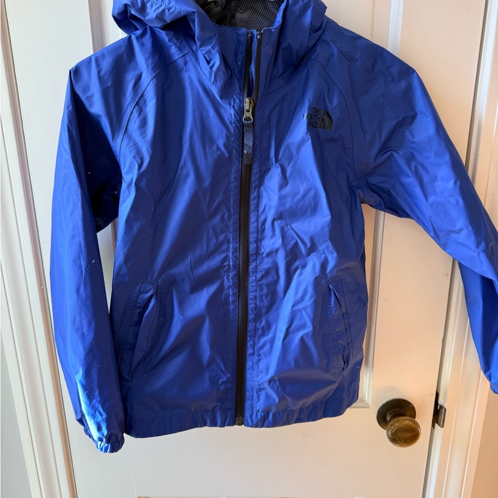 The North Face Boys Rain Jacket Royal Blue Lightweight Excellent Condition Small